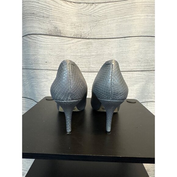 Vince Camuto Gray Peep Toe Heels - Picture 3 of 4